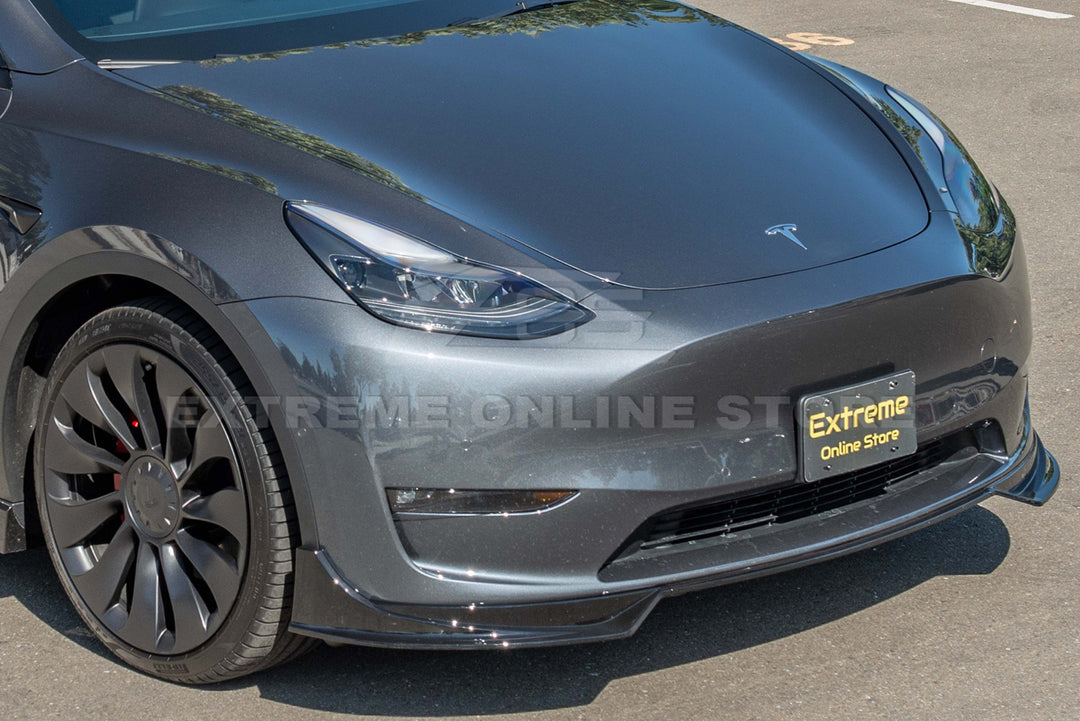 For 2020-2024 Tesla Model Y Track Style Front Splitter Lip