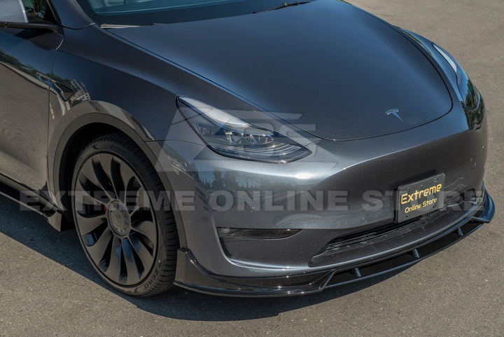 For 2020-2024 Tesla Model Y Track Style Front Splitter Lip