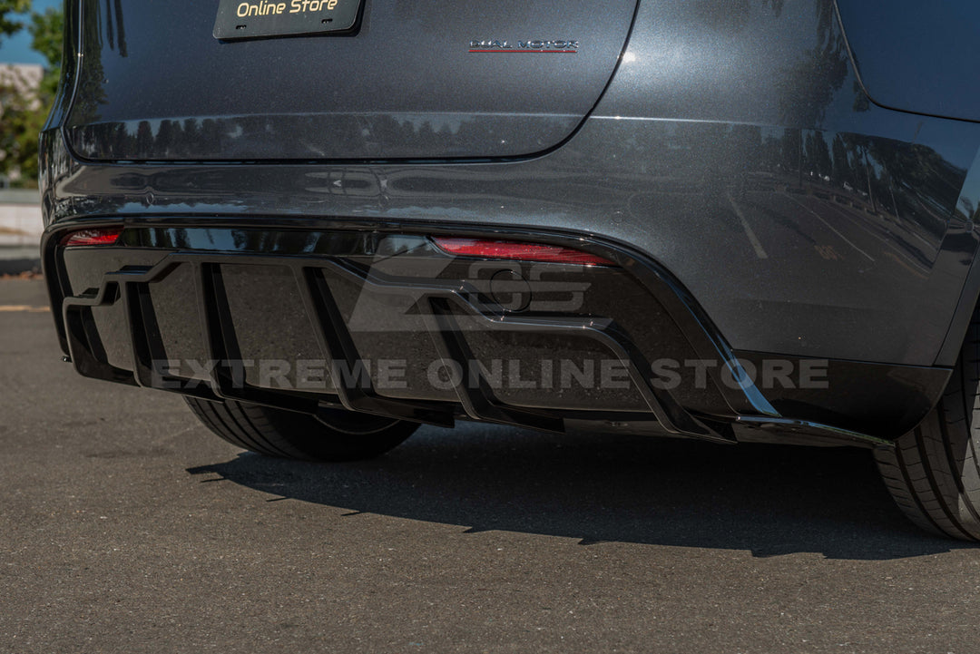 For 2020-Present Tesla Model Y Track Style Rear Diffuser Lip