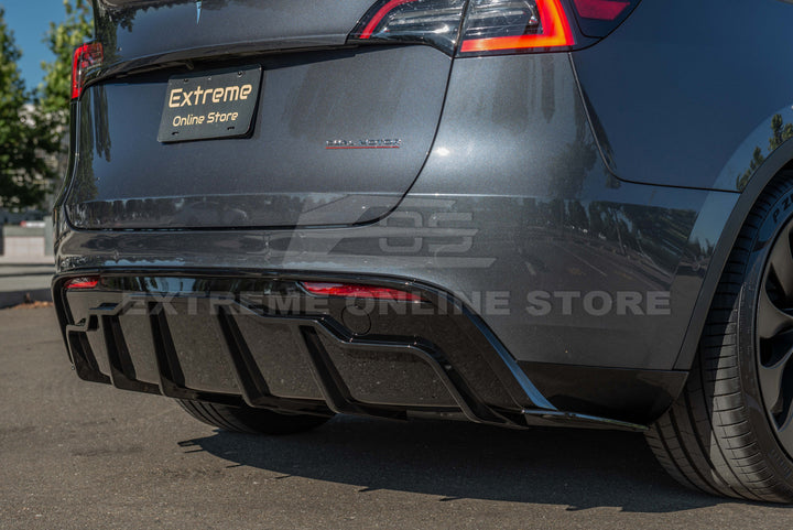 For 2020-Present Tesla Model Y Track Style Rear Diffuser Lip