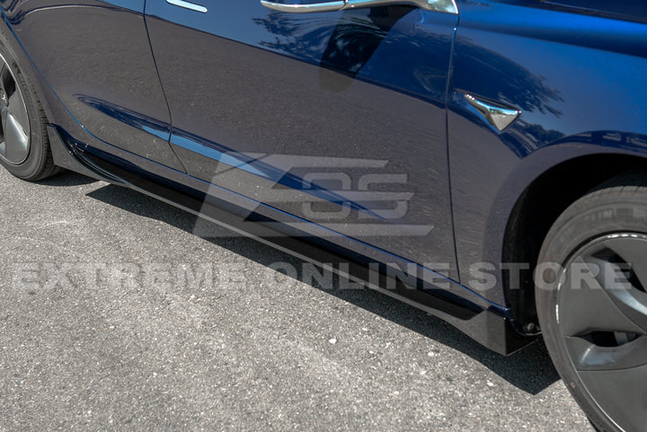 For 2017-2023 Tesla Model 3 Track Style Side Skirts Rockers